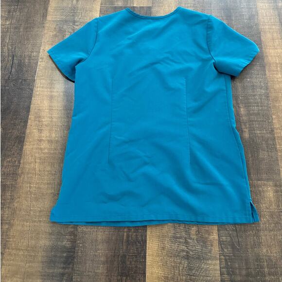 Figs Pacific Blue Casma Three-Pocket Scrub Top  Size Small - Picture 6 of 8